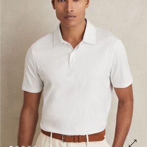 Reiss White Polo Shirt Short Sleeve Classic